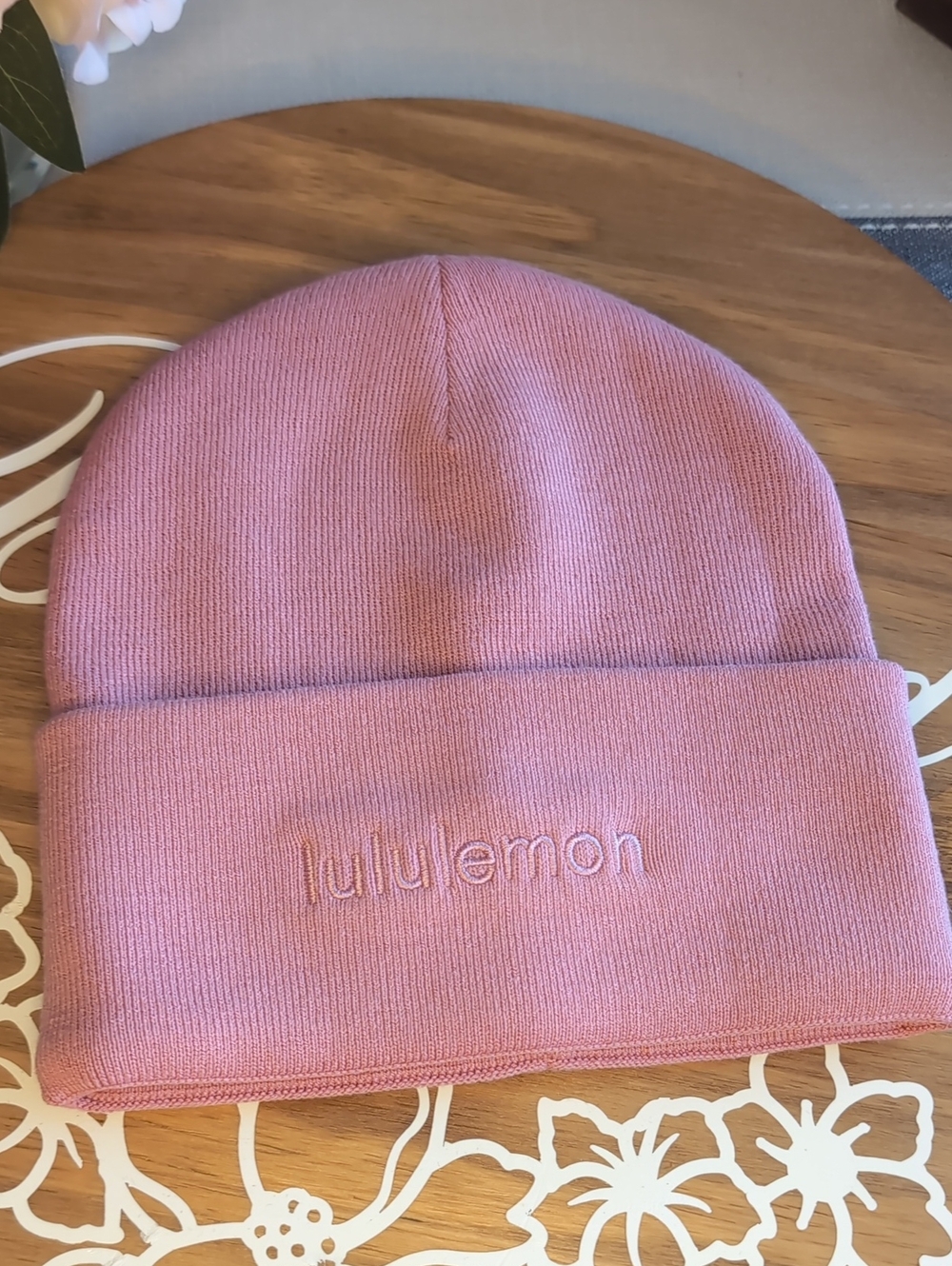 lululemon athletica Pink Fold-Over Knit Beanie